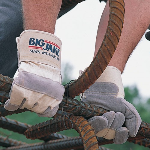 MCR Safety 1700 Big Jake Leather Palm Work Glove with Safety Cuff